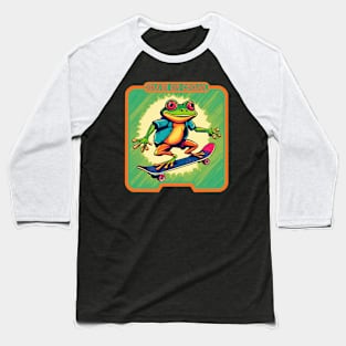 Frog skater Baseball T-Shirt